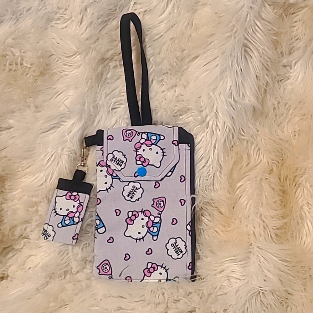 HANDMADE CELLPHONE WRISTLET W/ LIPBALM HOLDER